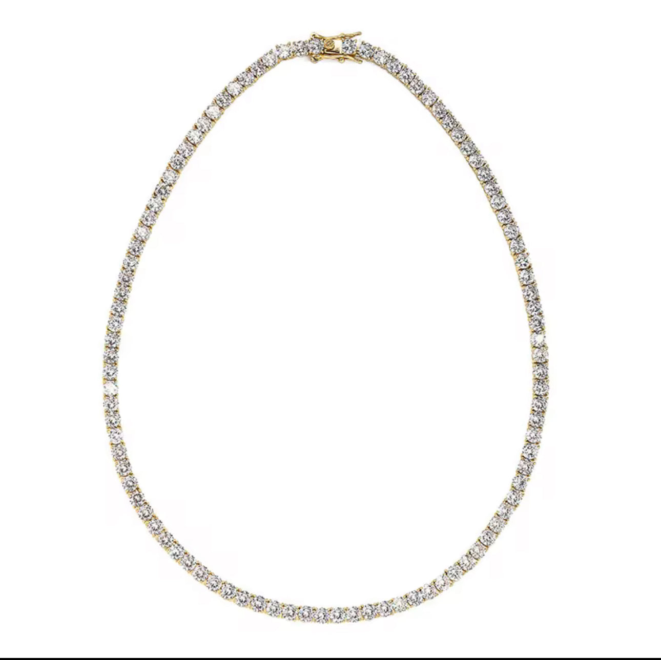 Gold Diamond Tennis Necklace