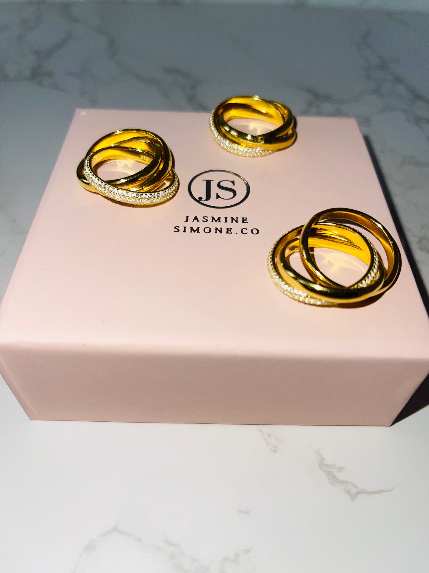 Gold Triple Infinity Ring