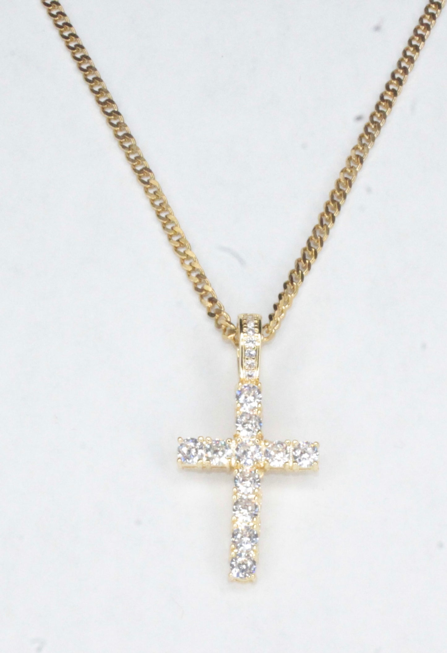 Gold Diamond Cross Necklace