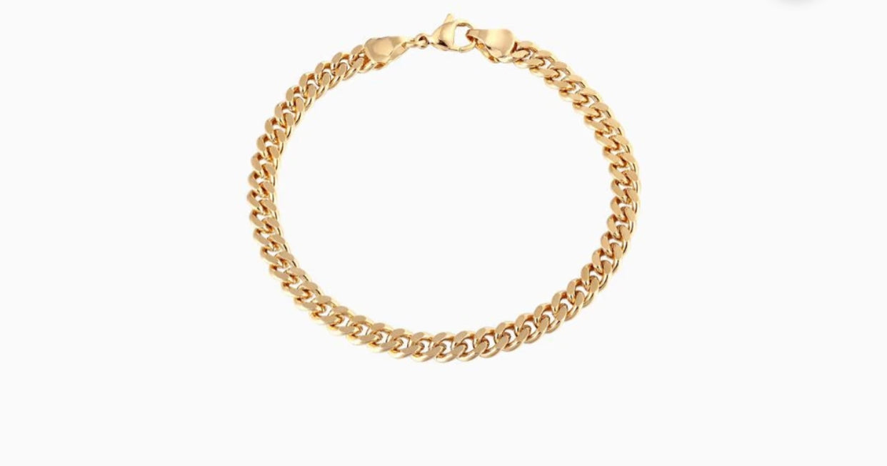 Gold Curb Link Bracelet