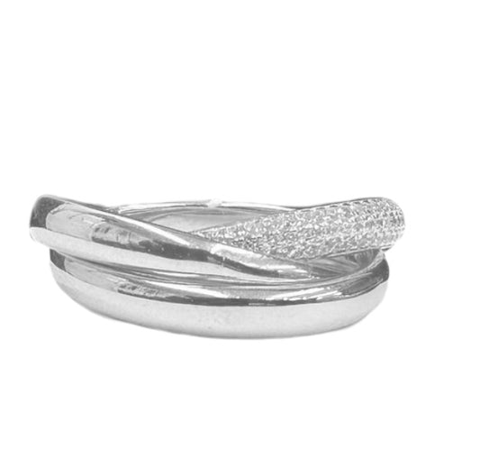 Silver Triple Infinity Ring
