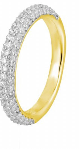 Gold Partial Diamond Band
