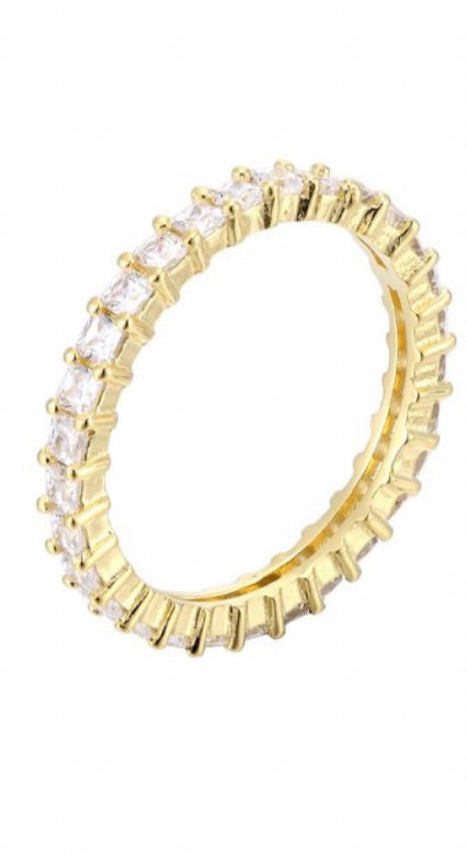 Gold Square Diamond Ring