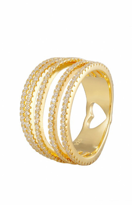 Gold Stacked Diamond Band