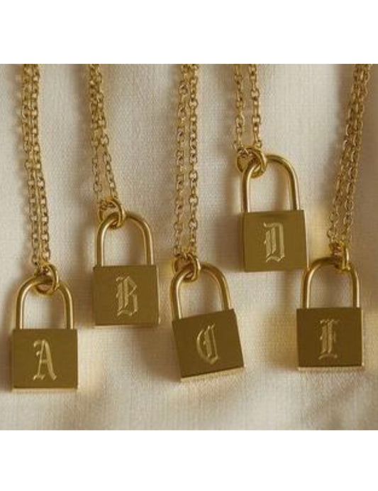 Locket Gold Initial Necklace