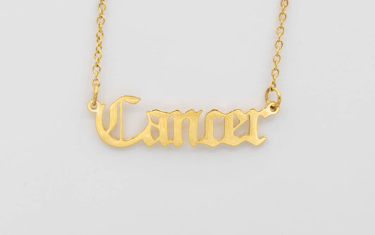 Gold Zodiac Necklace (Available Only in Gold)